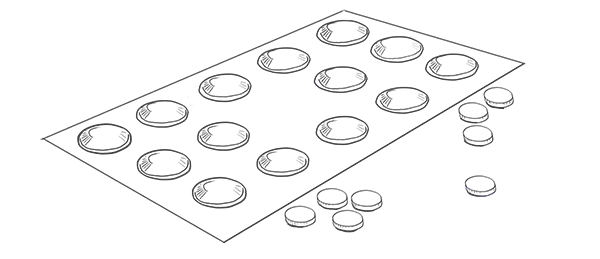 Illustration of a packet of pills