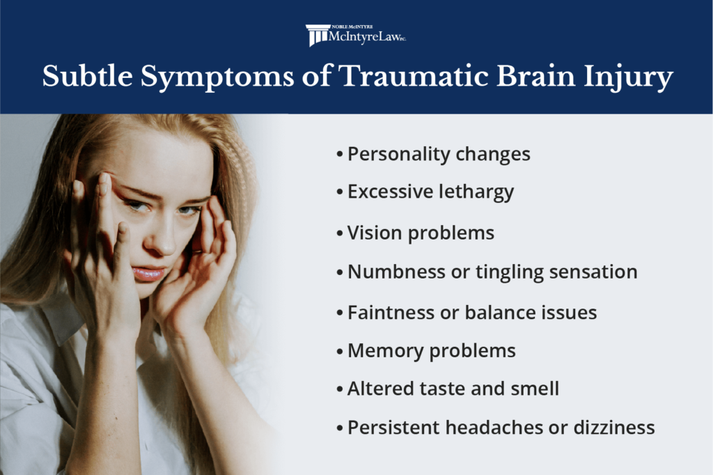 subtle signs of a traumatic brain injury