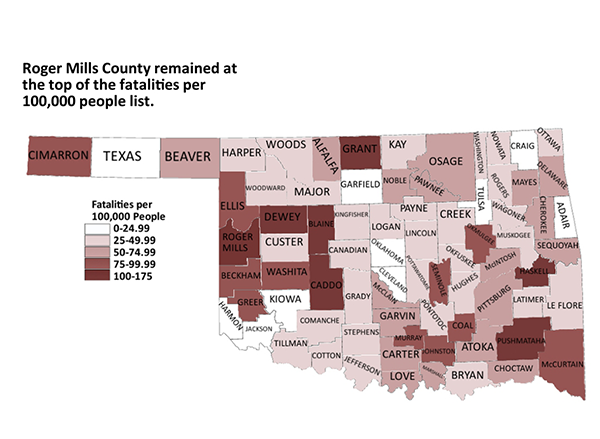 2011 Oklahoma Fatalities Per Capita