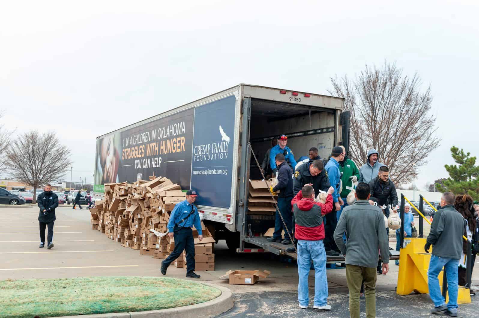 truck for free turkey giveaway