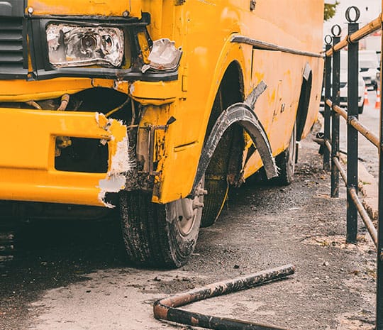 Common types of accidents involving a bus in Oklahoma.
